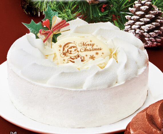クリスマスホワイトチョコ生ケーキ